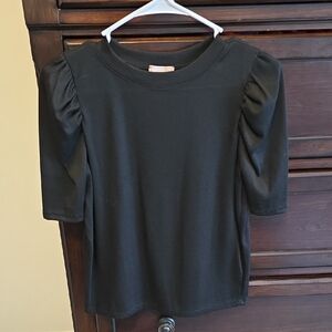 love...ady Black Ribbed Top